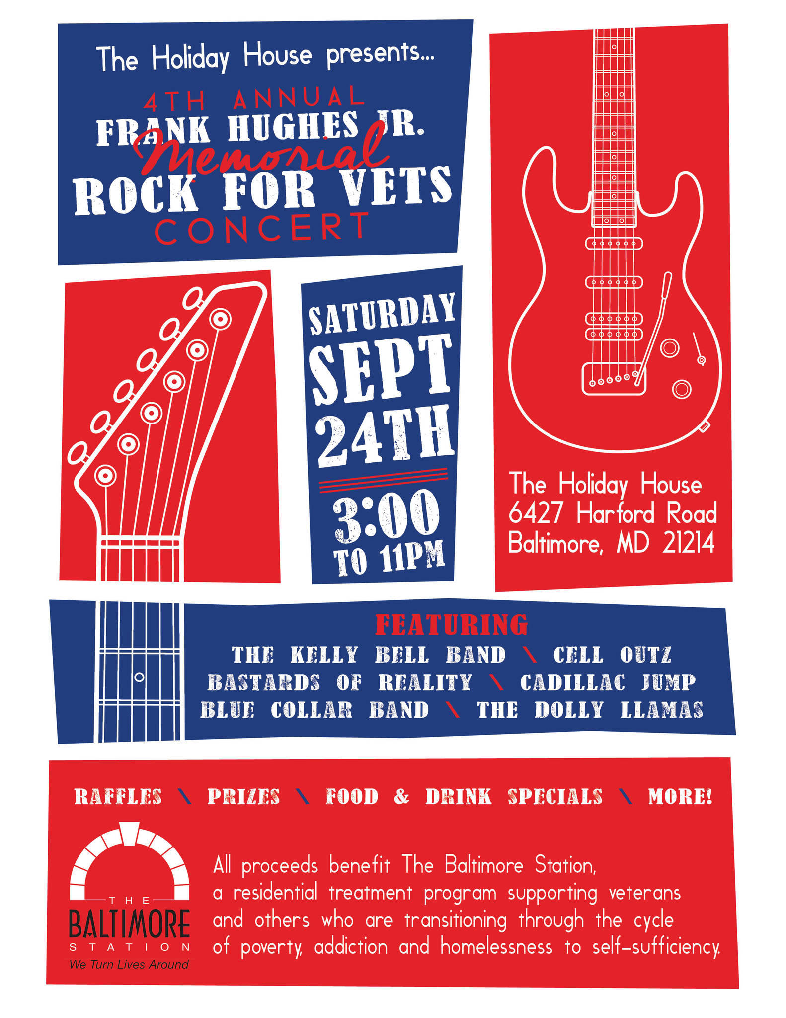 4th Annual Frank Hughes Jr. Memorial Rock for Vets Concert – Click here for more info and to see the band lineup!