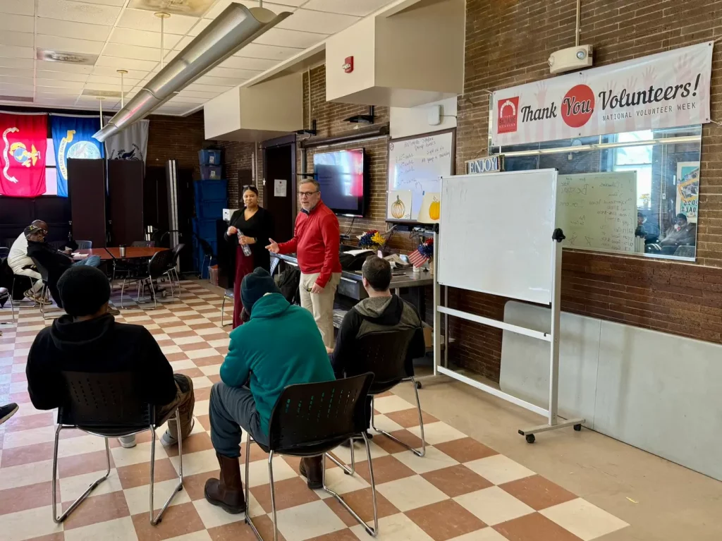 Veterans in a financial literacy class