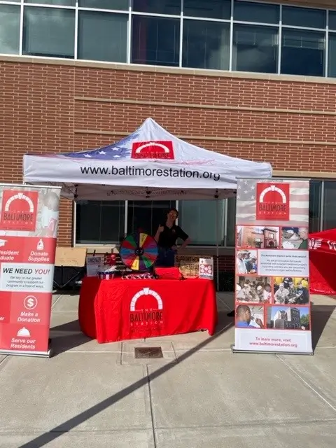 The Baltimore Station tent at the Shootout for Soldiers lacrosse event
