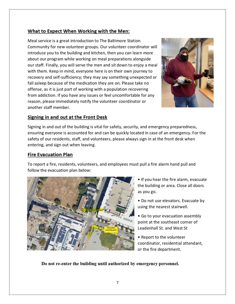 Volunteer handbook, page 7
